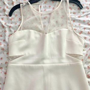 Express white mesh cutout bodycon dress size 8/M
